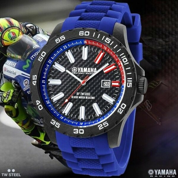 YAMAHA Genuine Factory Racing Watch 40mm Carbon Case Water