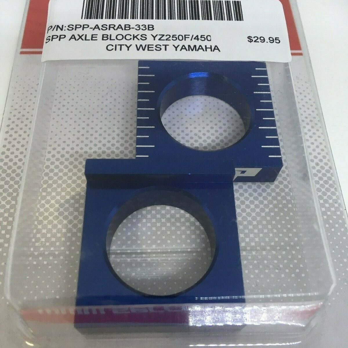 SPP Axle Blocks Blue SUIT Yamaha YZ250 YZ450F City West Yamaha