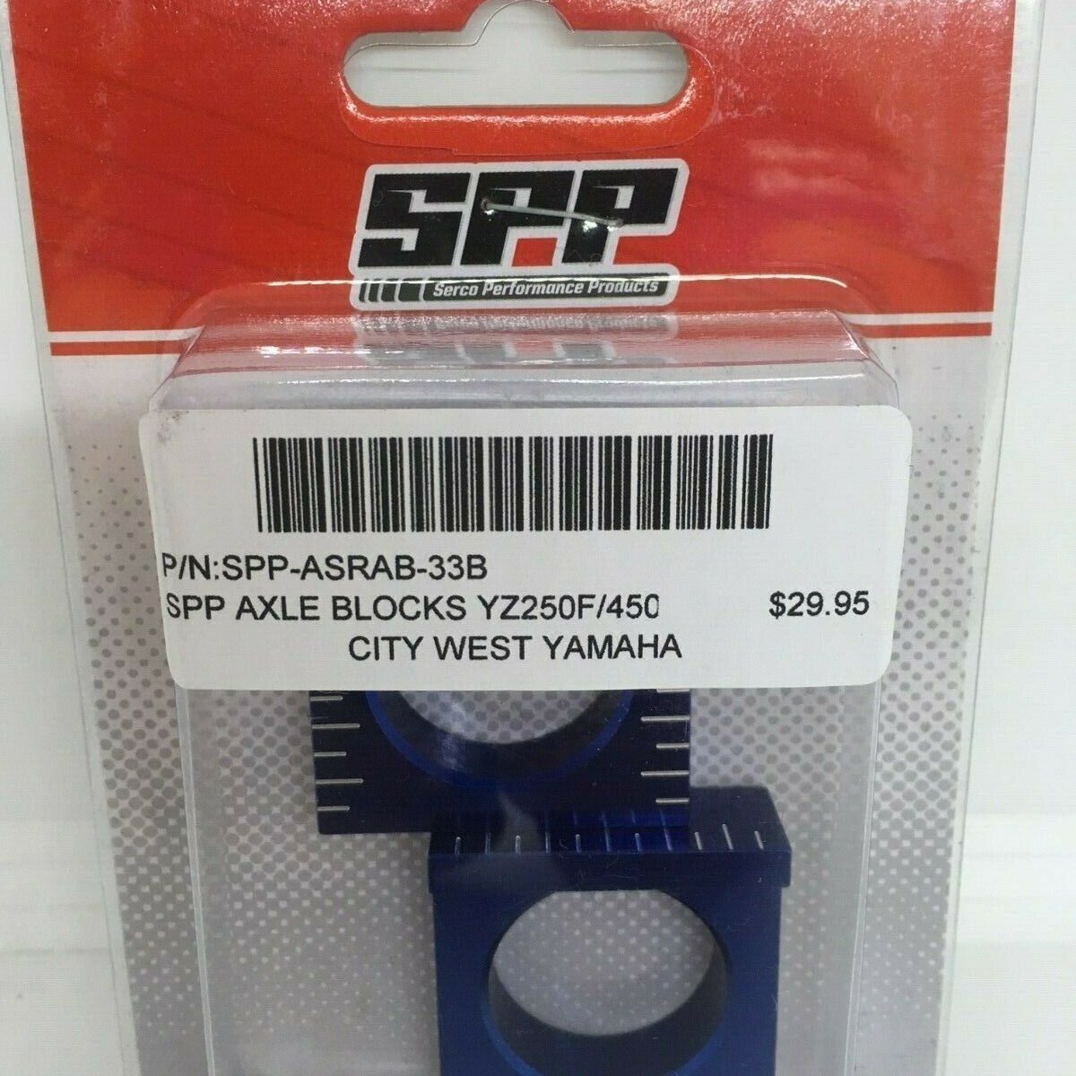 SPP Axle Blocks Blue SUIT Yamaha YZ250 YZ450F City West Yamaha