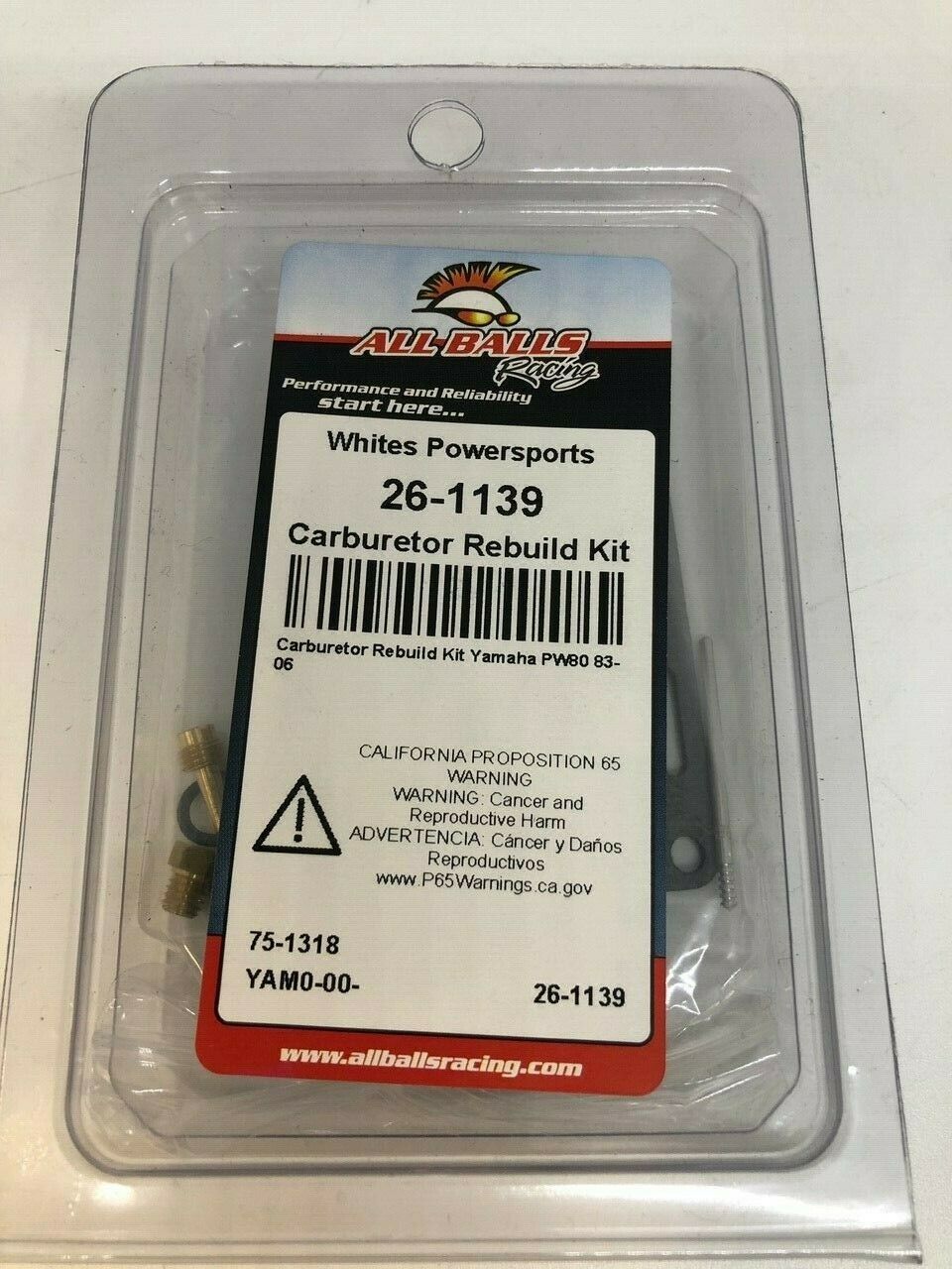 YAMAHA ALL BALLS PeeWee 80 PW80 Carburetor Carby Rebuild Kit SUIT ALL MODELS City West Yamaha