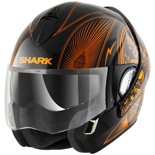 SHARK EVOLINE 3 MEZCAL Chrome Orange Helmet NEW Full Face Converts To Jet City West Yamaha