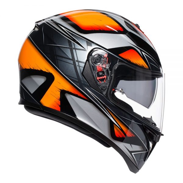 AGV K3-SV Liquefy Black Orange Motorcycle Helmet NEW 