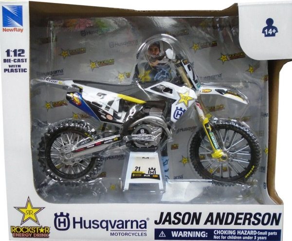 Moto miniature New Ray HVA 450 FC Jason ANDERSON 1/12