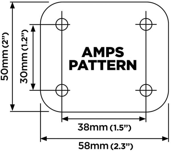 Quad Lock 360 Flat Rectangle 2 Hole Base